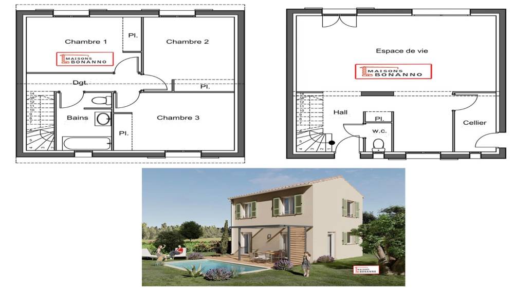 Projet de construction Terrain + Maison 80m2